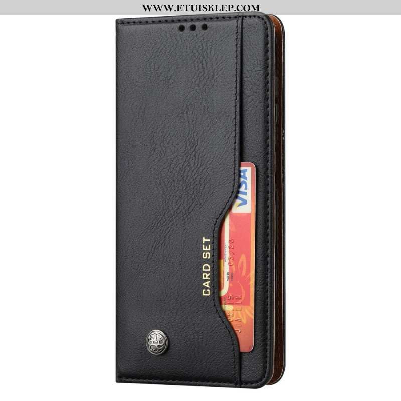 Etui Na Telefon do Samsung Galaxy S23 5G Etui Folio Etui Na Karty Ze Sztucznej Skóry